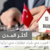 أكثر المدن التي يفضلها العرب في شراء عقارات في تركيا